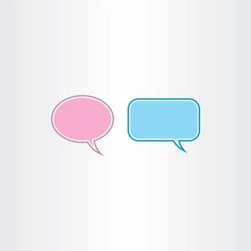 Speech thought bubble vector frames Stock Illustration