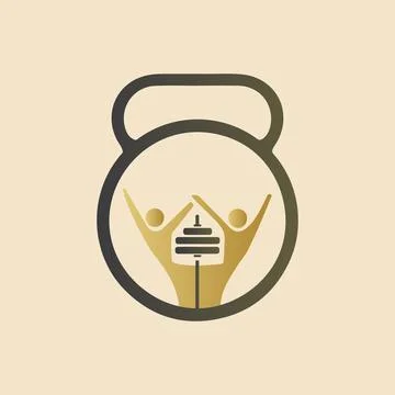 Speech Tree vector logo design with fitness icon Stock Illustration