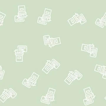 Speech from tribune line vector seamless pattern 스톡 일러스트