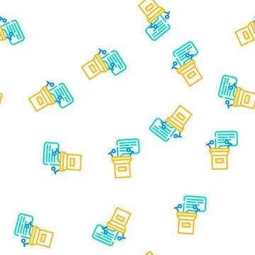 Speech from tribune vector seamless pattern 스톡 일러스트