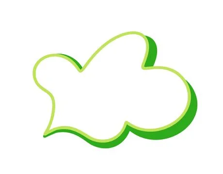 Speech vector bubble with green border, symbolizing environmental communication Stock Illustration