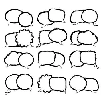 Speech vector bubbles Stock Illustration