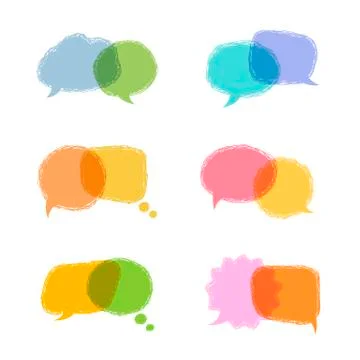 Speech vector bubbles w Stock Illustration