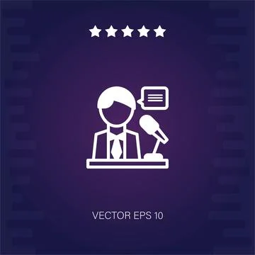 Speech vector icon Illustrazione stock