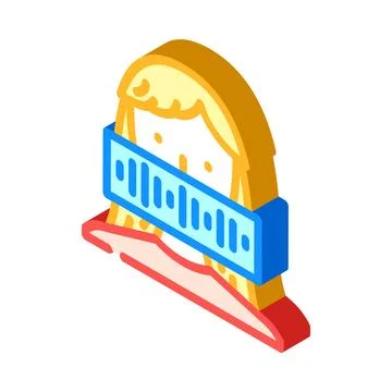 Speech waveform natural language processing nlp isometric icon vector illus.. Stock Illustration