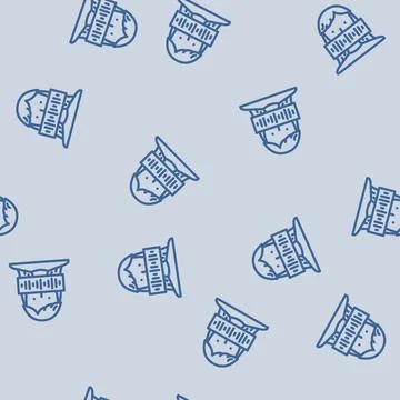 Speech waveform natural language processing nlp line vector seamless pattern 스톡 일러스트