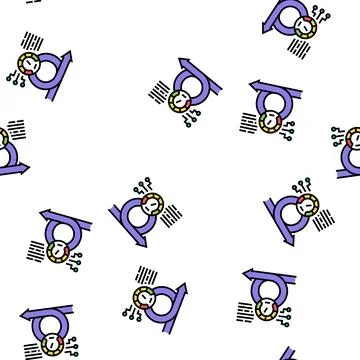 Speed achievement task optimization vector seamless pattern Stockillustratie