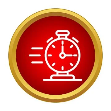 Speed alarm clock icon showing urgency and deadline Stock Illustration