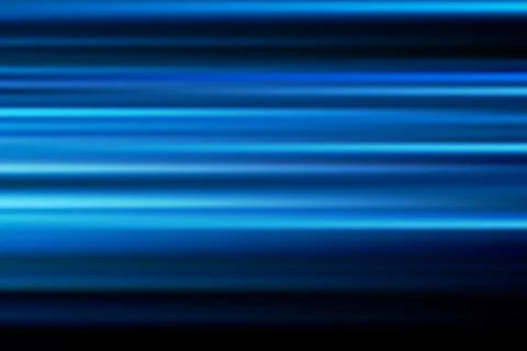 Speed blue light trails with motion blur of night lights. Stock Illustration