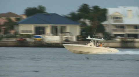 Speed Boat In Florida Stock-Footage 117696