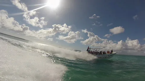 Speed boat Stock Footage 37060484