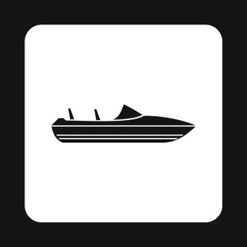 Speedboat in cartoon style on white background 7190521 Vector Art