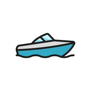 Speed boat icon vector design templates simple Stock Illustration