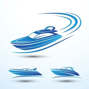 Speed boat Stock Illustration
