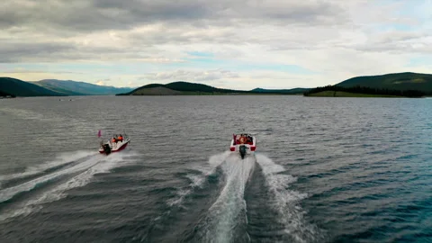 Speed boat racing Stock Footage 282231349