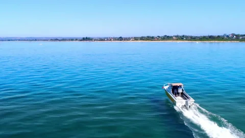 Speed Boat in Slow Motion Stock Footage 138069056