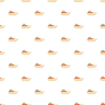 Speed boats creating a seamless endless pattern Stock Illustration