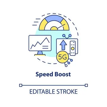 Speed boost concept icon Stock Illustration
