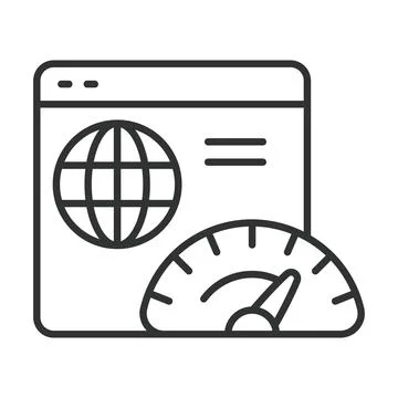 Speed browsing, icon in line design. Fast, internet, speed, browsing, online 스톡 일러스트