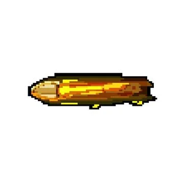 Speed bullet flying pixel art vector illustration 스톡 일러스트