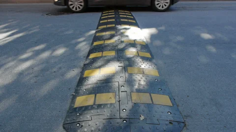 Speed bump Stock Footage 35070073