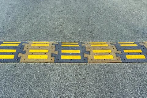 Speed bump. Stock Photos