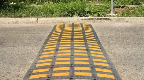Speed bump on a road. 003 Video stock 11499120