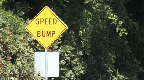 Speed Bump Sign Stock-Footage 8912207