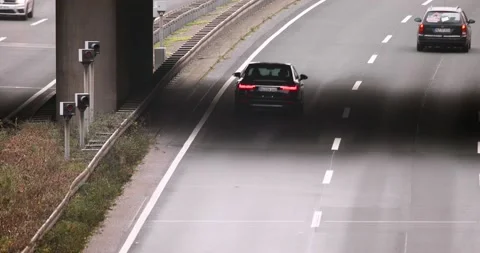 Speed camera flash at the motorway Video stock 144183791