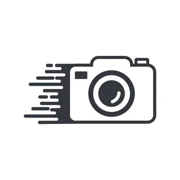 Speed camera icon on white background Stock Illustration