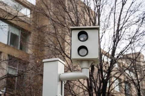Speed Camera Traffic Enforcement Device in Urban Toronto Fotos Stock