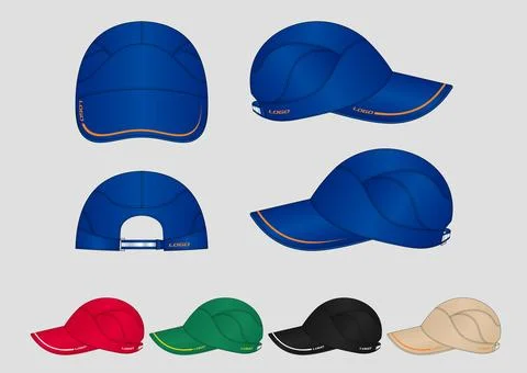 Speed Cap Design with Technical Drawing and Tech Pack for Modern Apparel Vector Stock Illustration