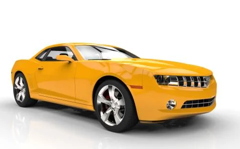 Speed Car Yellow Illustrazione stock
