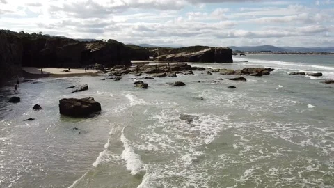 Speed Catedrales beach Stock Footage 170225753