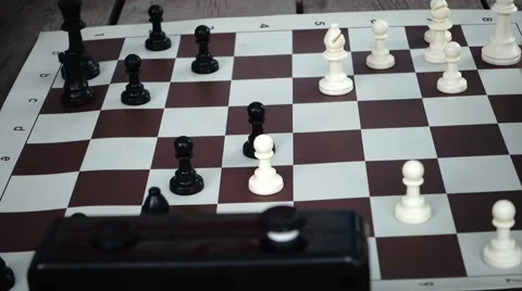 Speed chess blitz game strategy Stock Footage 52321188