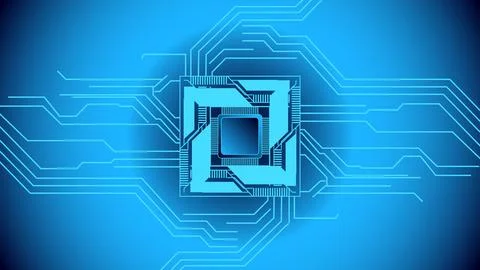 Speed circuit technology background design Stock Illustration