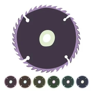 Speed circular saw blade vector cartoon graphic イラスト素材