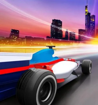 Speed in city Stock Illustration
