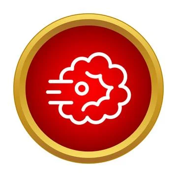 Speed cloud icon on red button Ilustración de archivo