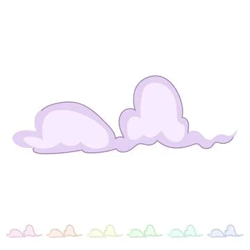 Speed cloud moving fast producing smoke trail effect graphic Stock Illustration