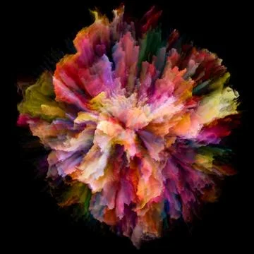 Speed of Color Splash Explosion Stock Illustration