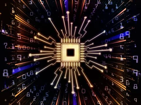 Speed of Computer CPU 스톡 일러스트