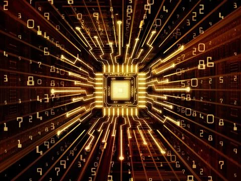 Speed of Computer CPU Stock Illustration