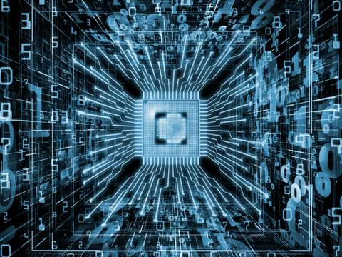 Speed of Computer CPU Stock Illustration