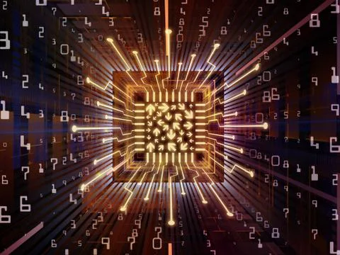 Speed of Computer CPU Stock Illustration