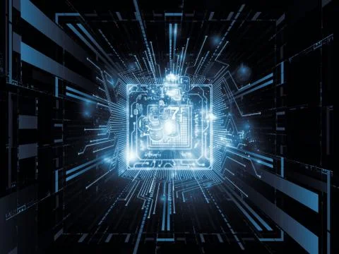 Speed of  Computing Ilustração Stock