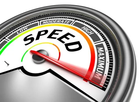 Speed conceptual meter Illustrazione stock