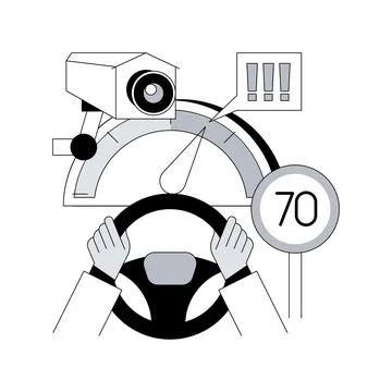 Speed control abstract concept vector illustration. Stock Illustration