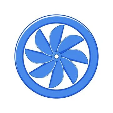 Speed cooling fan cartoon vector illustration Stock Illustration