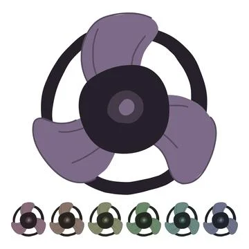 Speed cooling fan vector cartoon graphic Stock Illustration